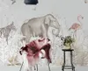 3d Wallpaper Wandpflanze Elefant Hirsch TV Hintergrund Wand Wohnzimmer Schlafzimmer Haus Design Foto Wallpaper