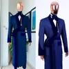 Costumes pour hommes Blazers Royal Blue Men Suit Madeur Made 1 pièce sur mesure avec une courroie Blazer Mabrer en velours