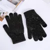 Zimowe rękawiczki z dzianiny ekran dotykowy ciepłe termiczne miękkie sprężyste mankiety SMS-y przeciwpoślizgowe rękawiczki dla kobiet mężczyzn WXY272