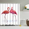 Kleurrijk Douchegordijn Milieuvriendelijk Flamingo Plant Bloem Patroon Gordijn 100% Polyester Vezels Bad Decor Douchegordijn 220517