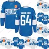 MIT 2016 World Cup of Hockey Finland Team Jersey Komarov Granlund Haula Ristolainen Filppula Vatanen Rask Jokinen Mężczyźni Kobiety Młodzieżowe Niestandardowe HOCKY