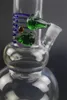 18 inch Super Clear Glass Water Bong Hookah with Hand-painted Decoration Smoking Pipe