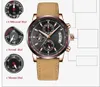 Cwp Men Watches Top Brand Male Leather Waterproof Sport Quartz Chronograph Military Wrist Watch Clock Relogio Masculino