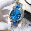 designer r wristwatch o watches l Luxury e brand x oyster type three needle calendar bar nail scale fine steel strip