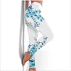 Fashion Fitness High Elastic Sweat Absorption Digital Printing Fjärilstäder Hög midja Slim Yoga Pants Leggings 220429