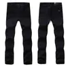 Czarne dżinsy męskie zima Jean Mężczyźni Ciepłe Slim Fit Spodnie Spodek SpijkerBroeken Heren Stretch Moto Pantalones Vaqueros Hombre Man Compots G0104