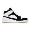 Nike Air Jordan 1 Mid Hommes Femmes Chaussures De Basket-ball En Cuir Île Vert Voile Rouge Noir Bleu Or Milan Gris Neutre Hyper Crimson Baskets Taille 36-45