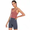 Yoga vêtements courts aligner femmes Sport taille haute Shorts serrés femme Stretch cinq pantalons course Fitness Sport Leggings afafae