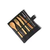 Holzgeschirr-Set, Bambus-Teelöffel, Gabel, Suppenmesser, Catering-Besteck-Set mit Stoffbeutel, Küche, Kochutensilien, Utensilien DH9580