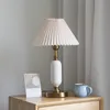 Lampes de table coréen plis abat-jour pour lampe remplacer E27 debout créatif bureau ombre chambre porte-fleurs 24cmTable