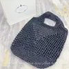 Borsa tote in paglia vuota Borse per la spesa da donna stilista di moda Borsa da spiaggia a tracolla intrecciata in rafia estiva