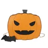 Torebki wieczorowe Dynia Torba Crossbody Skórzana torebka na ramię z łańcuszkiem Dla kobiet Nietoperz Wisiorek Halloween Sprzęgło Diabeł ToteEvening EveningEvening