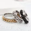 Rings Bulk Wholesale Chain Spinner Anxiety Ring for Women Men Stainless Steel