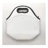Sublimation Blanks 재사용 가능한 Neoprene 토트 백 핸드백 절연 부드러운 점심 가방 직장을위한 지퍼 디자인 FY3499 SXAUG01