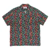 Mäns casual skjortor sommar retro wacko japansk leopard tryck hawaiian par skjorta