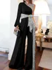 2022 Office Ladies Sexy Off Shoulder Women Chic Design Lace-Up Topps Tvådelat Set Fashion High Street Print Wide Leg Pants Suits T220729