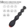 Nxy Anal Toys Vibrant Butt Plug Perles Vibrateur Masturbation Féminine Stimulateur De Clitoris Masseur De La Prostate Sex Toy pour Femmes 220420