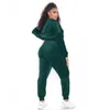 Agasalhos femininos plus size HAOOHU Moletom roupas femininas conjuntos de 3 peças veludo terno combinando com zíper tops colete calças esportivasw277b