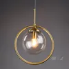 Pendellampor nordiska guldbelysning metallglas hängande lampa fjädrande armatur vardagsrum sovrum hem deco ljus fixtur ledpendan