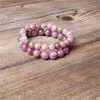 Link Chain 8 10mm natuurlijke paarse mica stenen losse kralen Bracelet geschikt voor sieraden DIY mannen en vrouwen accessoires amuletslink lars22