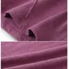 T-Shirt côtelé en coton et bambou pour femme, col rond, ample, Simple, violet, manches longues, mode printemps automne, 17279 220325