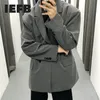 IEFB / Herrenbekleidung Herbst Vintage Streifen Lässiger Oversize-Anzug für Männer Lose Mantel Modetrend Hübsche Blazer 9Y978 201127