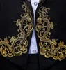 Mens Gold Embroidery 4 PCS Red Tuxedo Suit Jacket Pantsblettie Brand Dirigent Magician Pianist Prom Tailcoat Suit Men Terno 220815