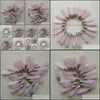 Charms Natural Pink Roses Quartz Stone Chakra Reiki Pillar Pendum Pendants For Necklace Jewelry Making Drop Delivery 2021 Fi Yydhhome Dhozn
