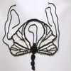 Zoku Kobiety Sexy Butterfly Krój Topy Głębokie V Neck Hollow Out Corset Summer Streetwear Backless Bandaż Camis 220318