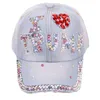 Trump's New Diamond Baseball Cap Sports et loisirs Diamond Denim Sunshade Hat Pearl Heart Letter Hats