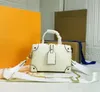 M45571 Petite Malle Souple Bag Women Women Tote Handbag Messenger Crossbody Handbags Top Highine Leathe