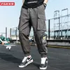 FGKKS Marque Hommes MultiPocket Cargo Pantalon Printemps Nouveaux Hommes High Street Sauvage Pantalon Solide Coton Pantalon Décontracté Mâle T200422