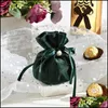 Other Festive Party Supplies Home Garden Flannelette Pearl Bag Jewelry Packaging Gift Candy Wedding Dhrch