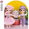 Kız oyuncak bjd mini 13 hareketli eklem bebek 3d büyük gözler güzel diy kıyafetlerle güzel diy, 112 moda 220815