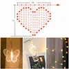 Stringhe Icicle Light String Heart Love Shape Curtain Fata Decorazione Luci Natale Festa di nozze Sorpresa Creative StringLED LED