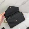 Mulheres Designers Sacos Top Quality Grão Bolsas de Couro de Grão Crossbody Bolsa Mensageiro Envelope Chain Chain Bolsas