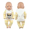 Dolls -outfitpakken voor 17 inch 43 cm baby herboren pop schattige jumpers rompers geboren poppenkleding 220810