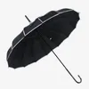 Home Umbrella Black And White Stripes Long Handle Bumbershoot Pagoda Creative Fresh Photography Umbrellas Straight Rod Bent Handle Umbrellas ZC1240