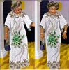 Vêtements ethniques blanc robes africaines pour femmes 2022 été longue Maxi Robe vêtements Dashiki évider Robe Africaine Femme avec écharpe