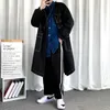 Trench de trincheira masculina Casaco de primavera Moda masculina Retro Long Men Streetwear Coreano Loose Oversize Windbreaker Menções Menções Menções '