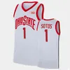 Mit88 College Ohio State Buckeyes Maillot de basket-ball universitaire cousu 0 Meechie Johnson Jr. 1 Jimmy Sotos 42 Harrison Hookfin 32 E.J. Liddell 22