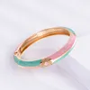 Open Drop Oil Bracelet Geometric Color Matching Jewelry bangles Enamel Bracelet Europe and America Cross Border Exclusive