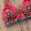 Vrouwen zomer sexy etnische print zwempak bikini set push -up verbanden zwemkostuum badkleding badmode strandkleding 220527