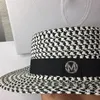 Women Jazz Straw Hat Summer Outdoor Sun Protection Caps Rhinestone Letter Beach Flat Cap Breathable Wide Brim Hats241B217t