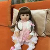 55 cm Original NPK Full Body Silicone Bebe Doll Reborn Girl Baby Princess Toy Birthday Bath Flexibel mjuk beröring Real 220505