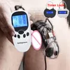 Electro Shock CB6000 Mannelijke Kooi BalzakstretcherElektrische Pik Penis RingBdsm Timer Lock Riem sexy Toy8593567