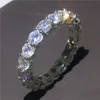 Vintage Fashion Women Wedding Rings Peach Heart CZ Diamond Finger Engagement Band Ring Retro Jewelry Christmas Gift9062549