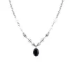 Подвесные ожерелья Творческие мужчины/женщины из нержавеющей стали сплайсингинские бусинки Жемчужные черные кристалл на день рождения.