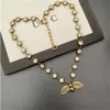 Necklace women little bee Pendant with diamond for women's collar fashionable temperament necklace GC1272