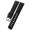 20mm 21mm 1922mm High Quality Fluorous Rubber Silicone Watch Band Belt Fit For New Seamaster 300 Black Blue Soft Strap2709591